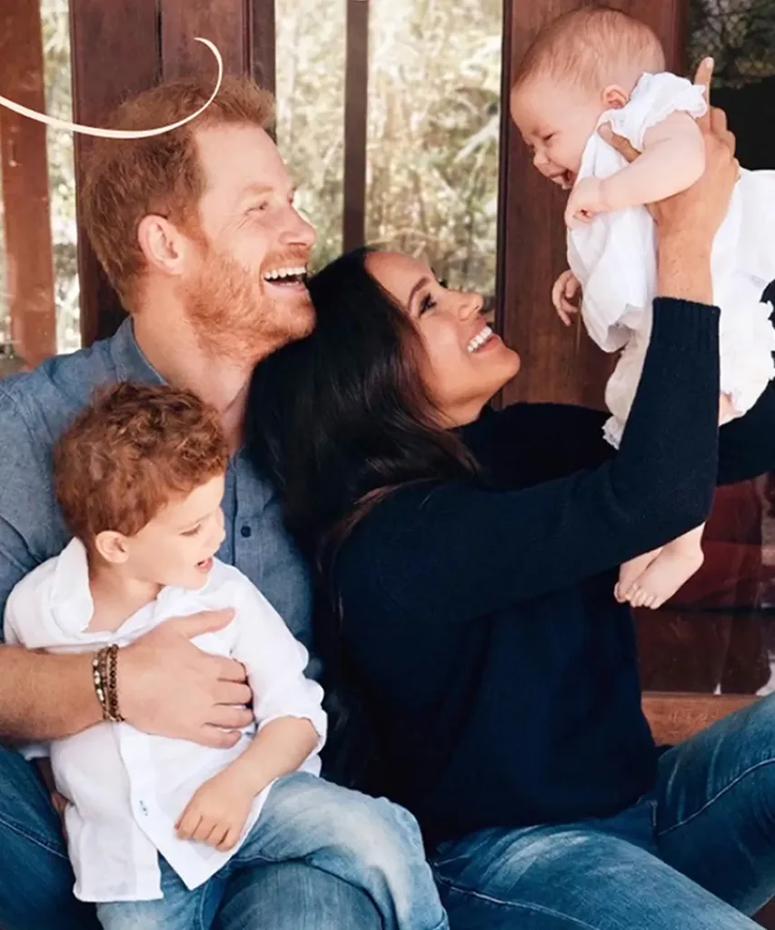 the sussex familly, prince harry, meghan markle, prince archie and princess lilibet