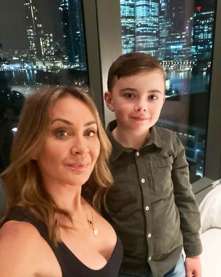 Michelle Bridges with son Axel
