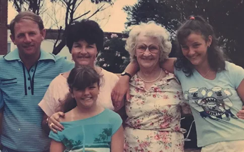 Tony, Marlene, Debbie, grandmother Edna and Julie. Picture supplied