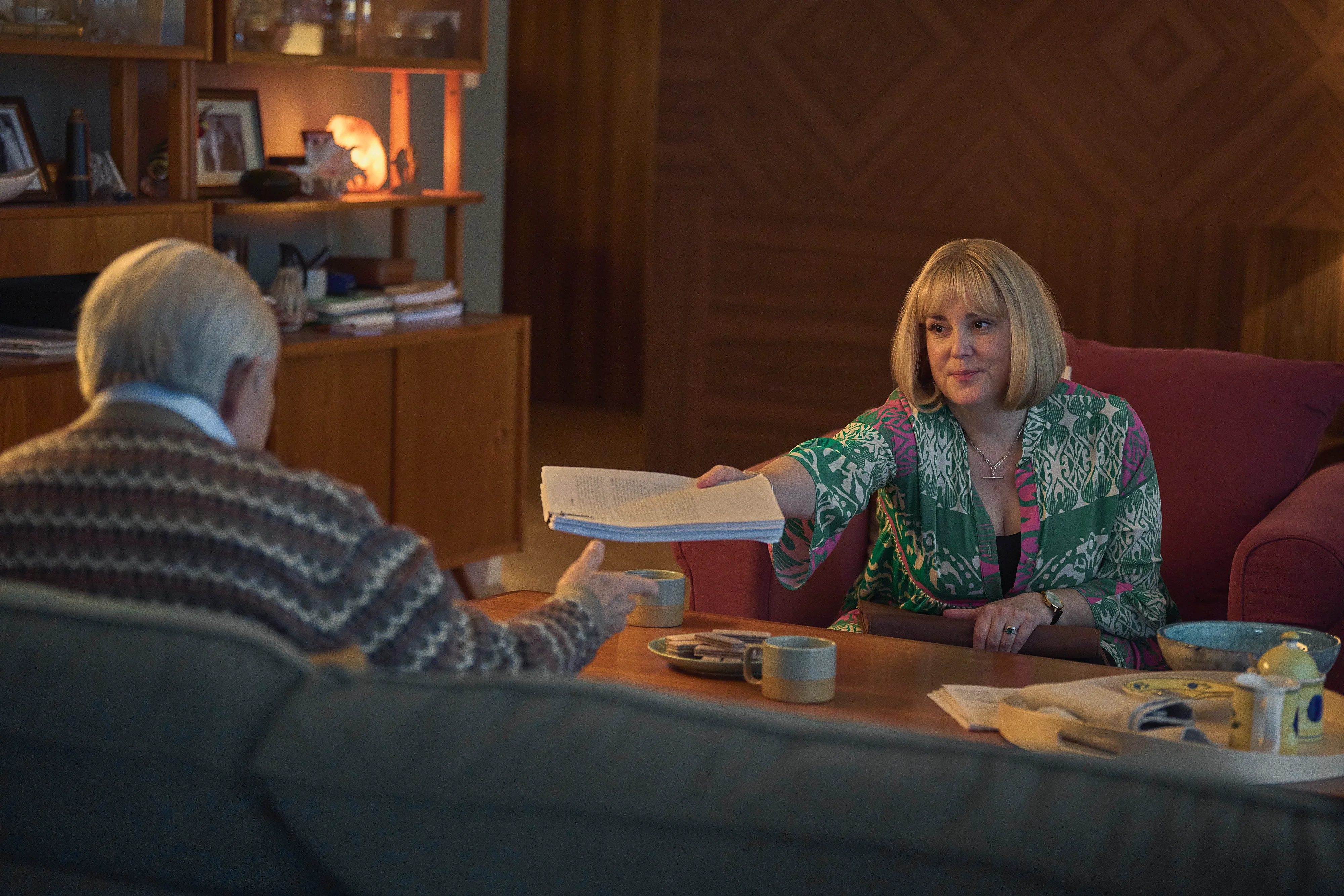 Melanie Lynskey as Heather Morris & Harvey Keitel as Lali Sokolov. Image provided by Stan.