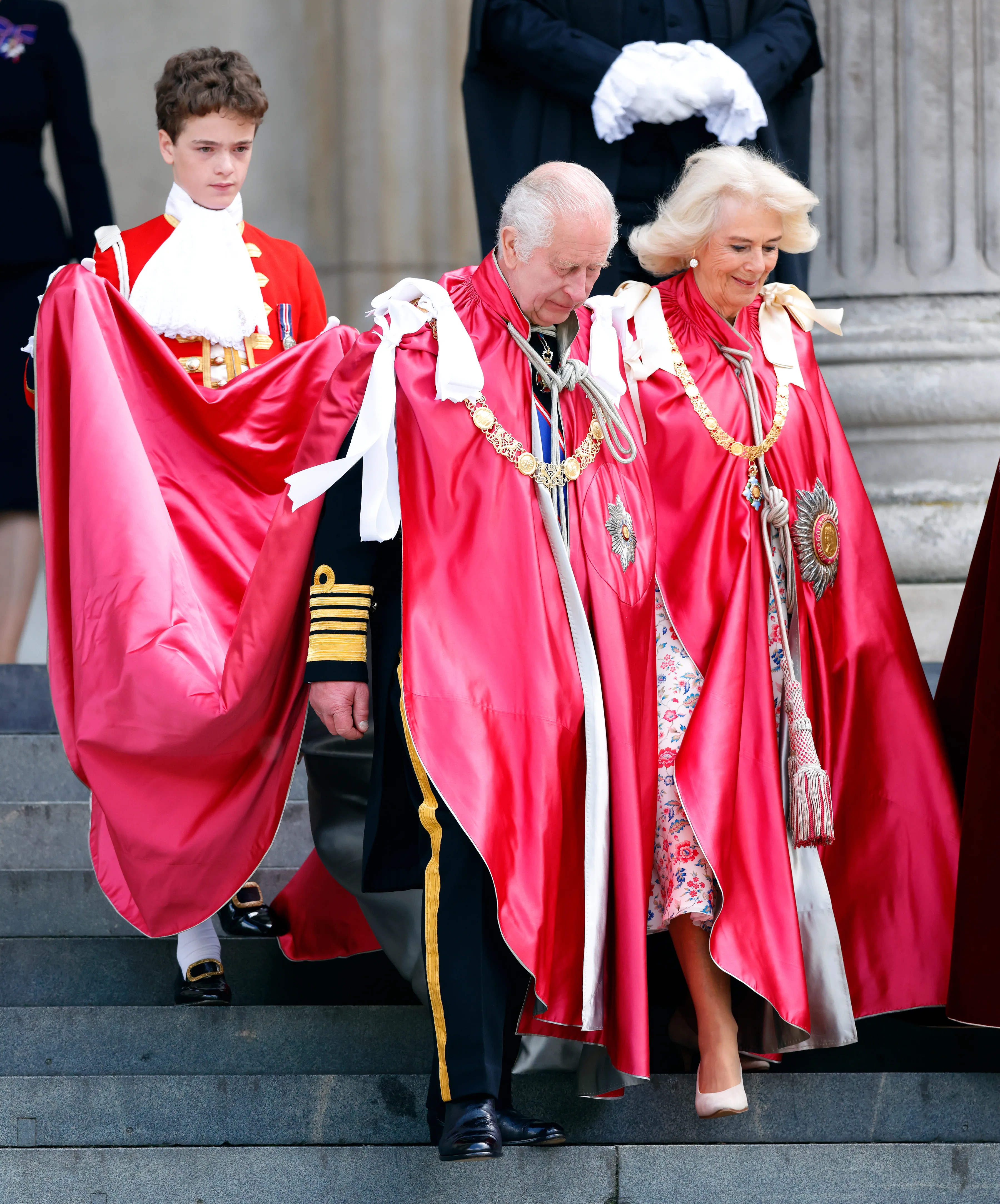 King Charles III and Queen Camilla attend a service of dedication for the Order of The British Empire at St Paul's Cathedral on May 15, 2024 in London, England (Photo by Max Mumby/Getty Images)