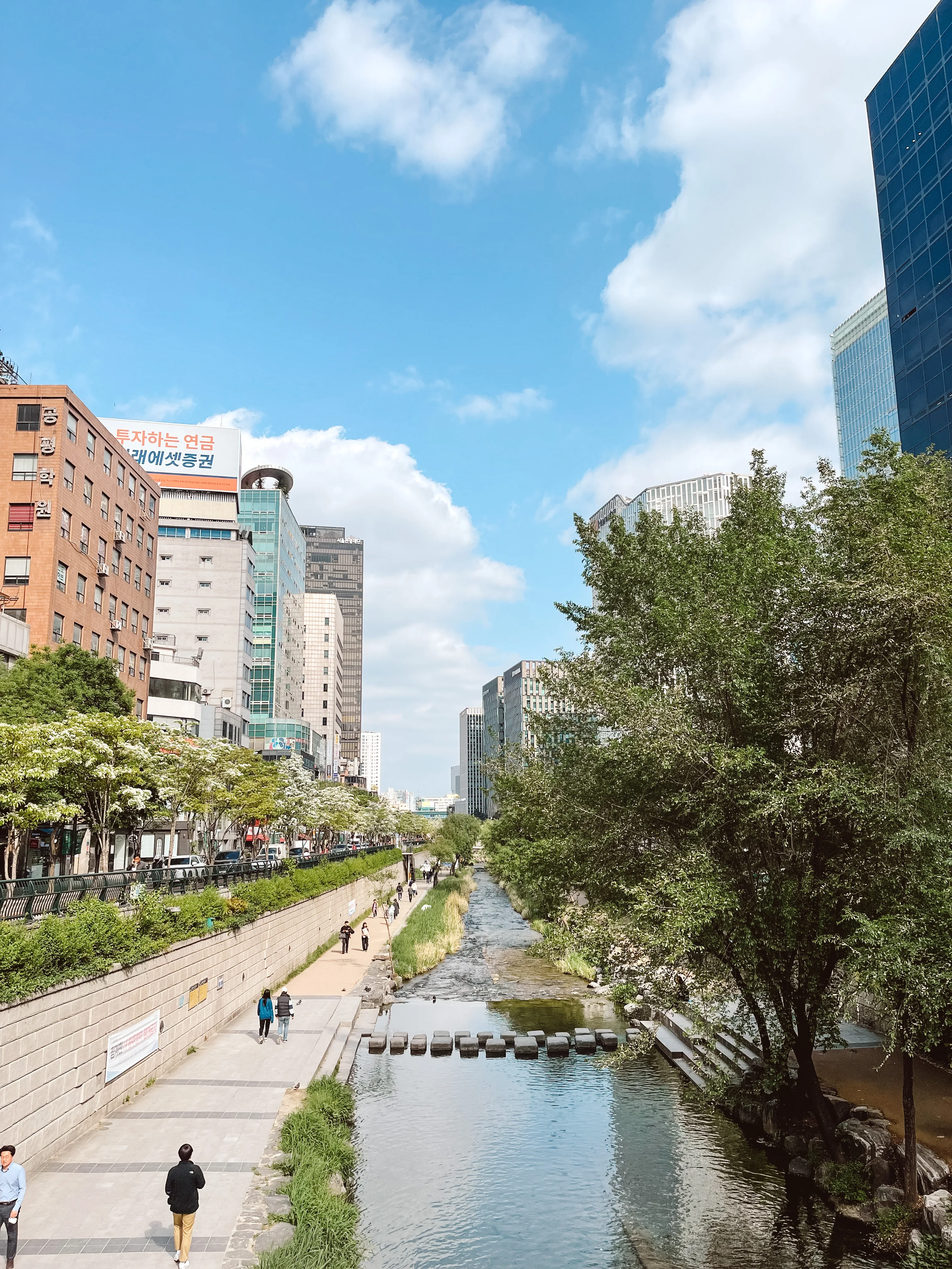 Cheonggyecheon stream in Seoul.