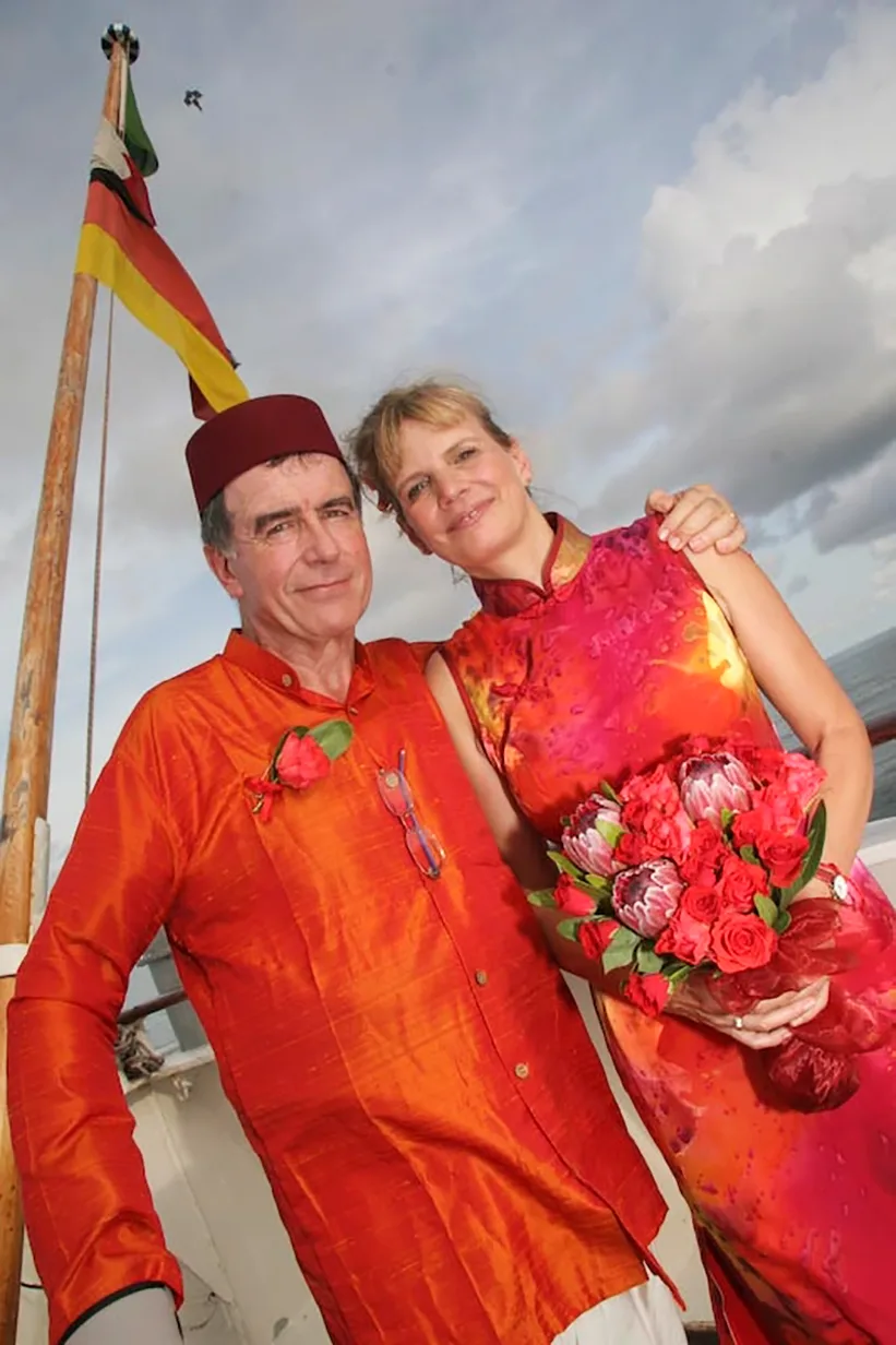 Kerstin Pilz and her husband Gianni on their wedding day. 