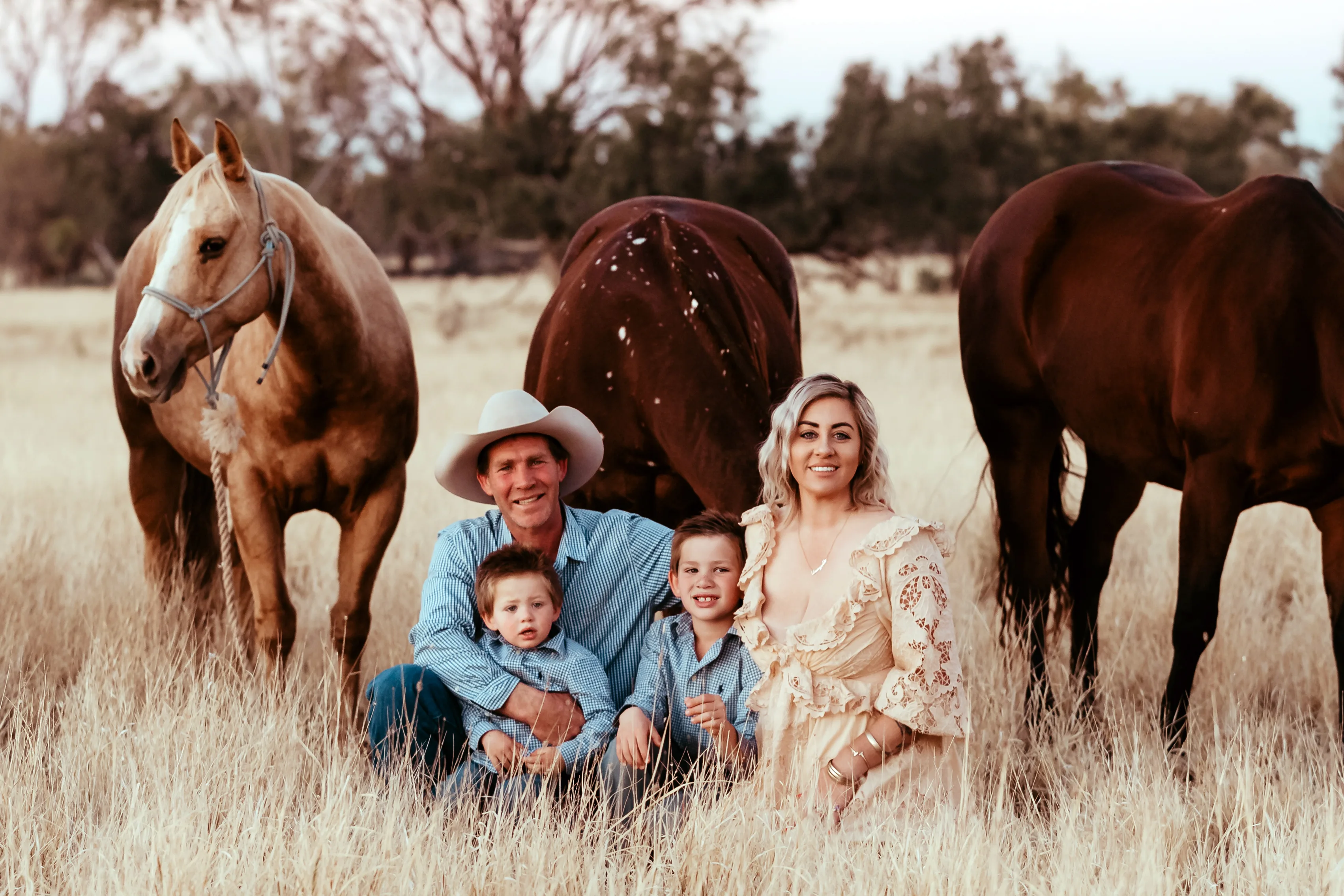 Danyelle Haigh and her husband Anthony and sons Theo and Heath.