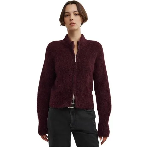 Witchery Fluffy Funnel Bomber - Aubergine