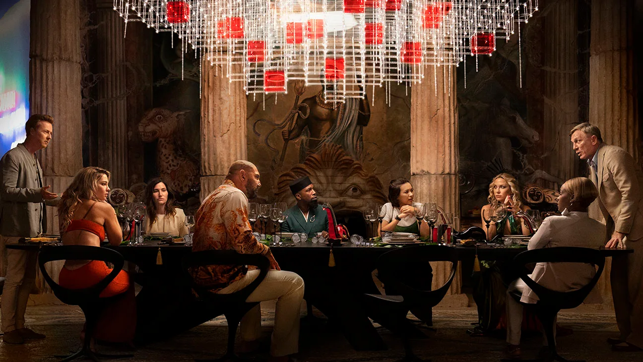 a scene from glass onion: a knives out mystery
