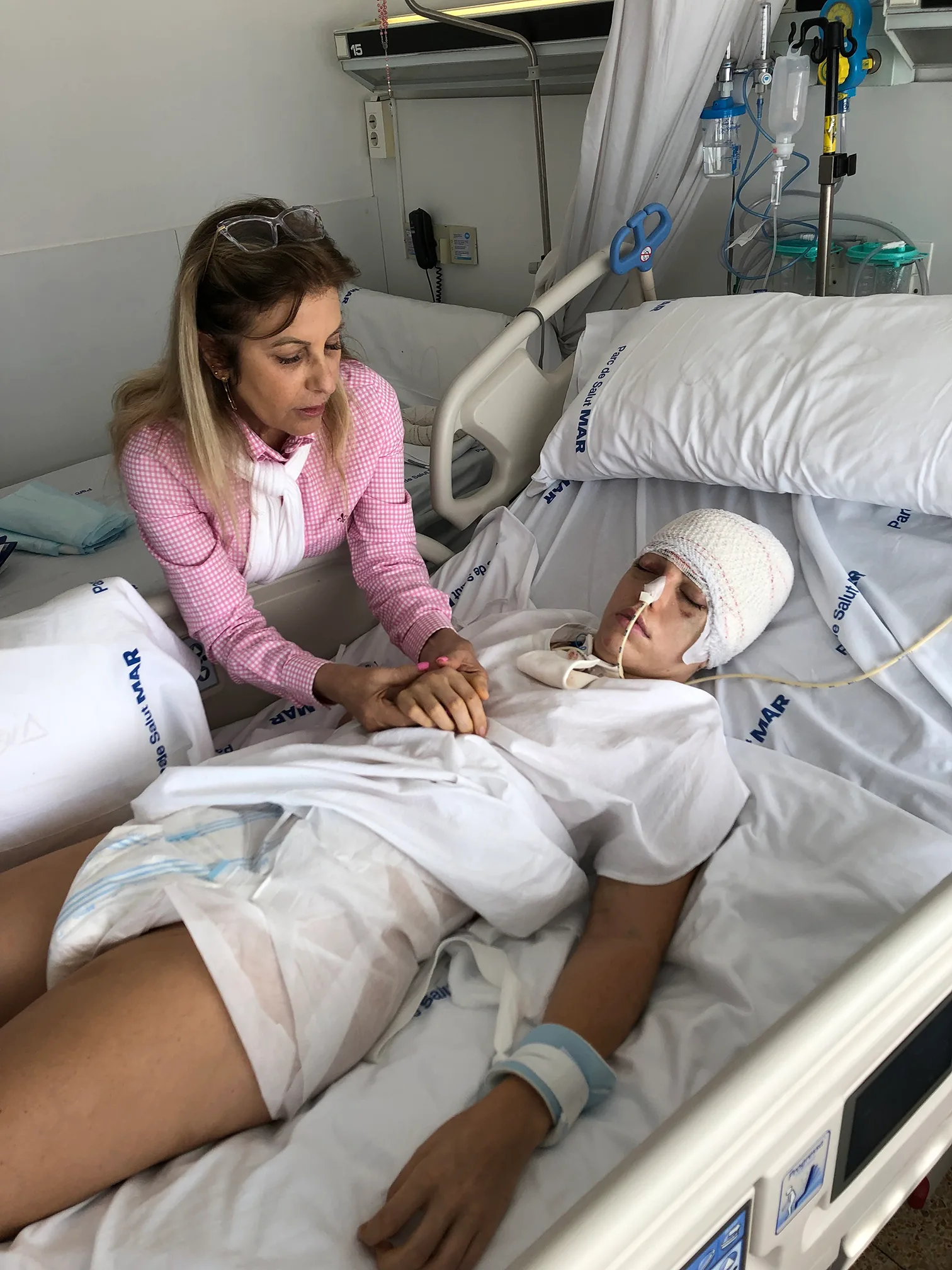 While Caroline Breure was recovering, her mother stayed by her side. 