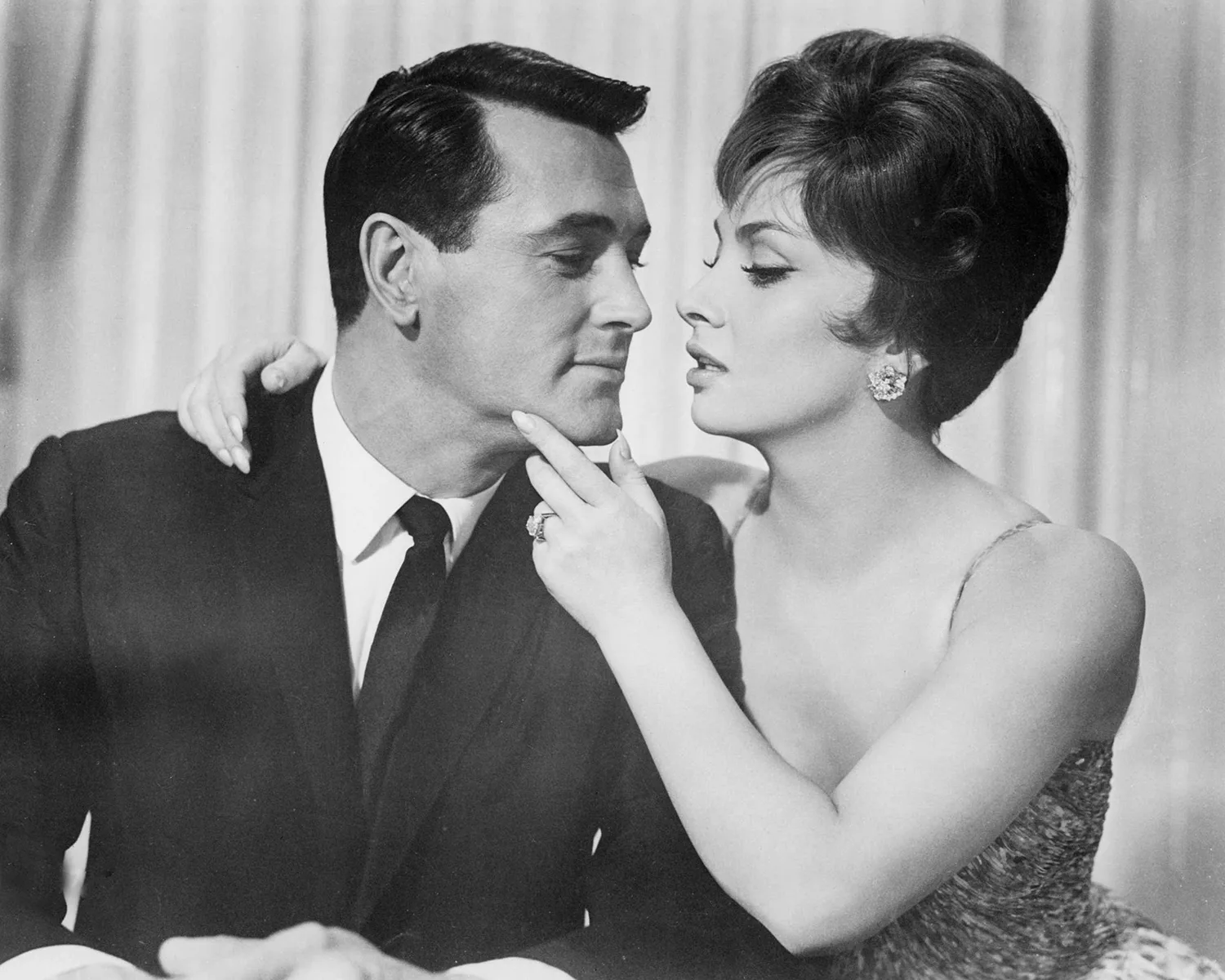 Gina Lollobrigida with Rock Hudson. 