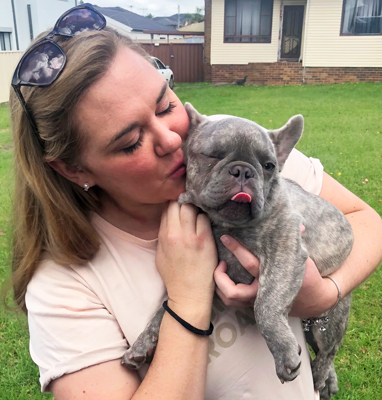 Anne-Marie with a client she has found. 