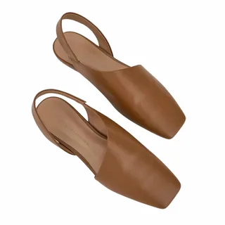 Adolfo Dominguez Buff Leather Asymmetric Slipper