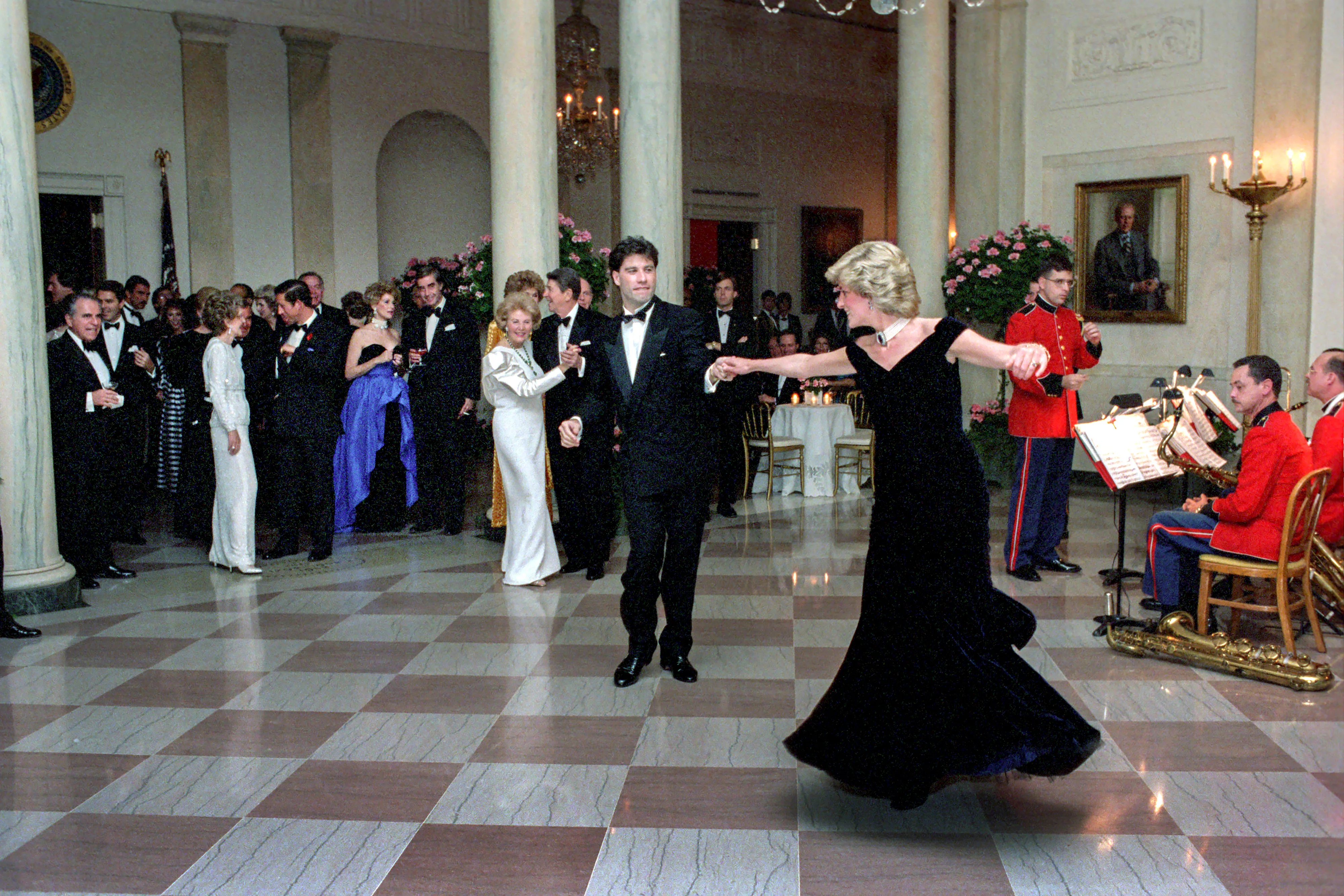celebrities meeting royals: john travolta and princess diana