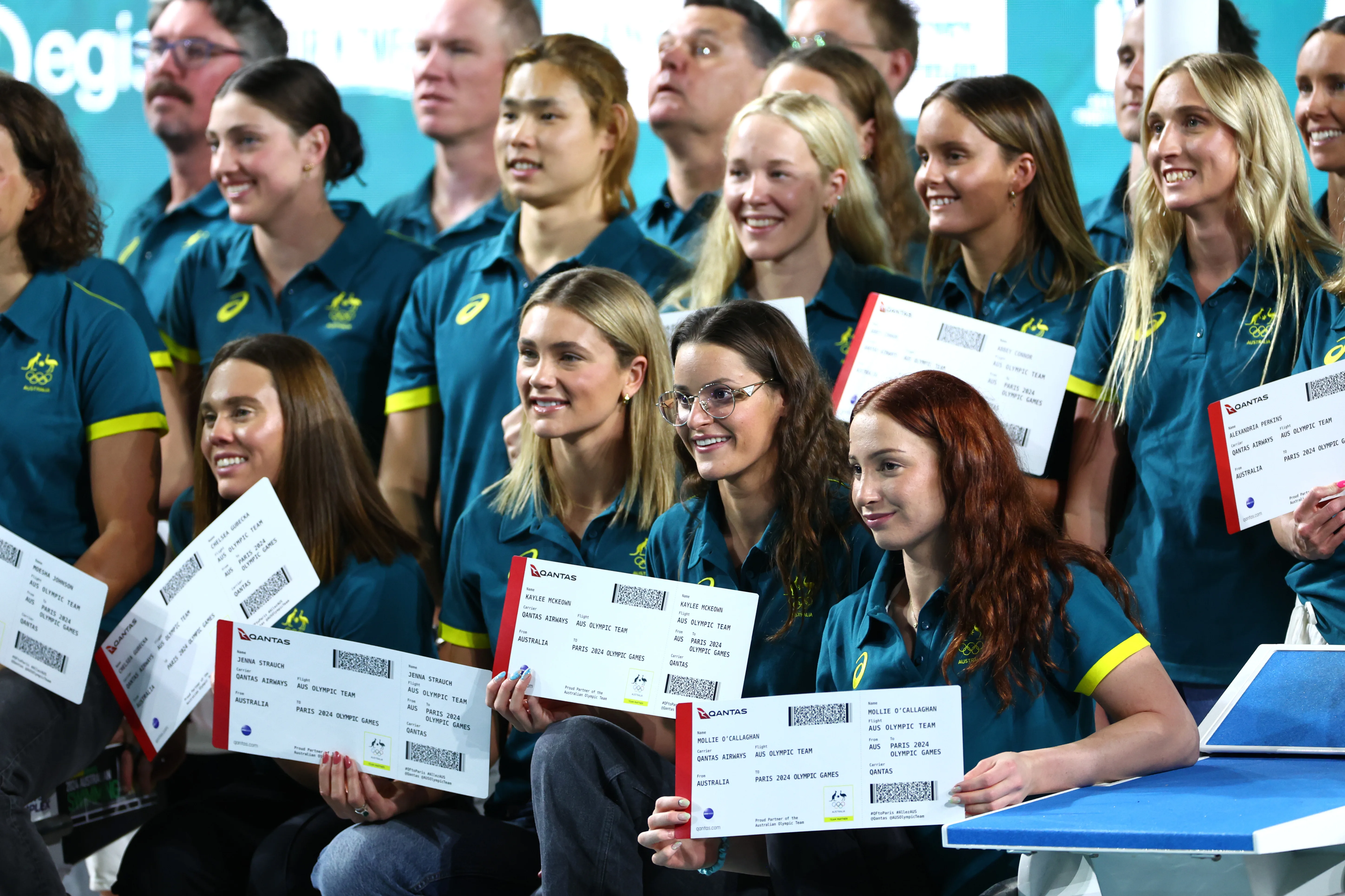 members of the Australian swimming 2024 Olympics team