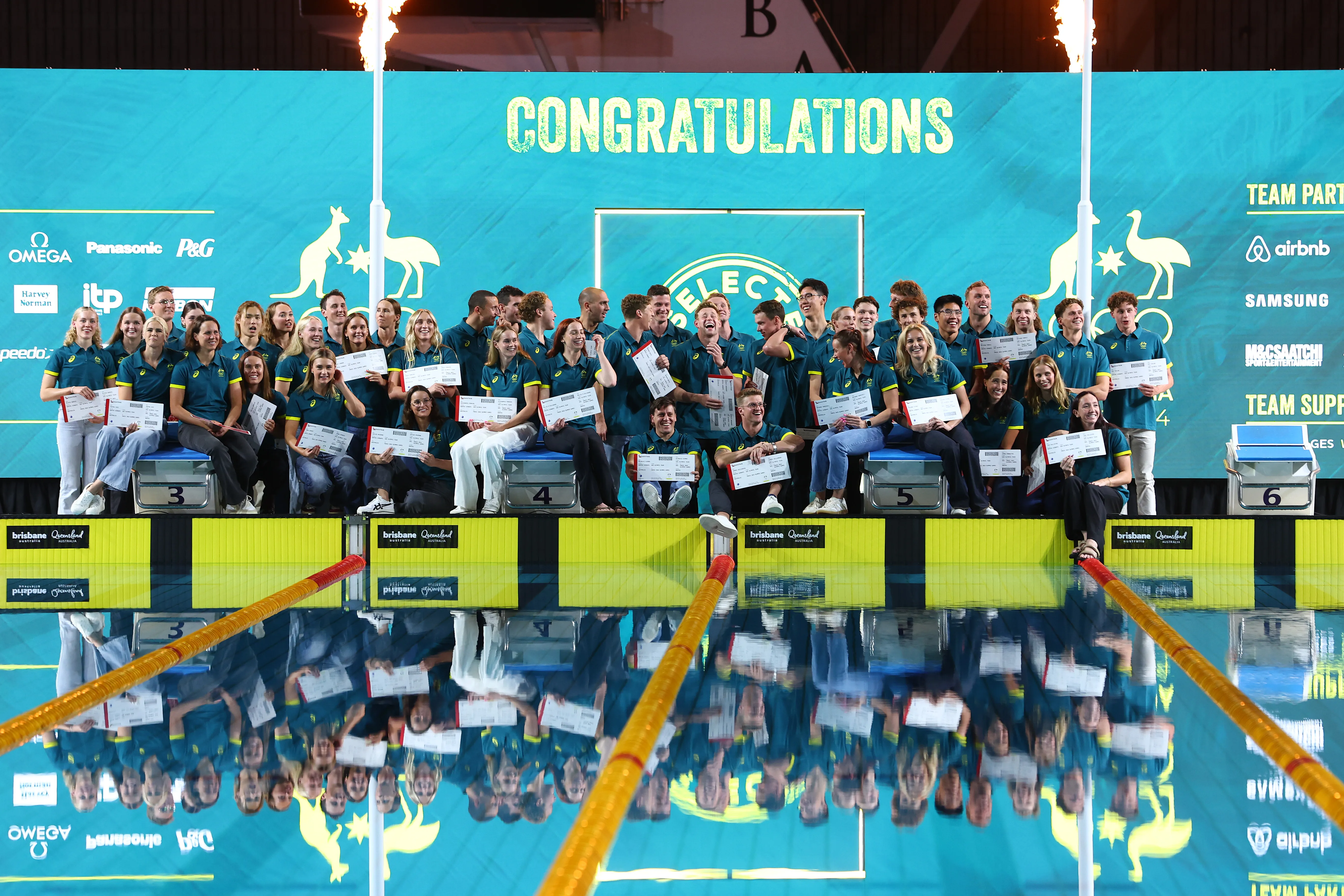 members of the Australian swimming 2024 Olympics team
