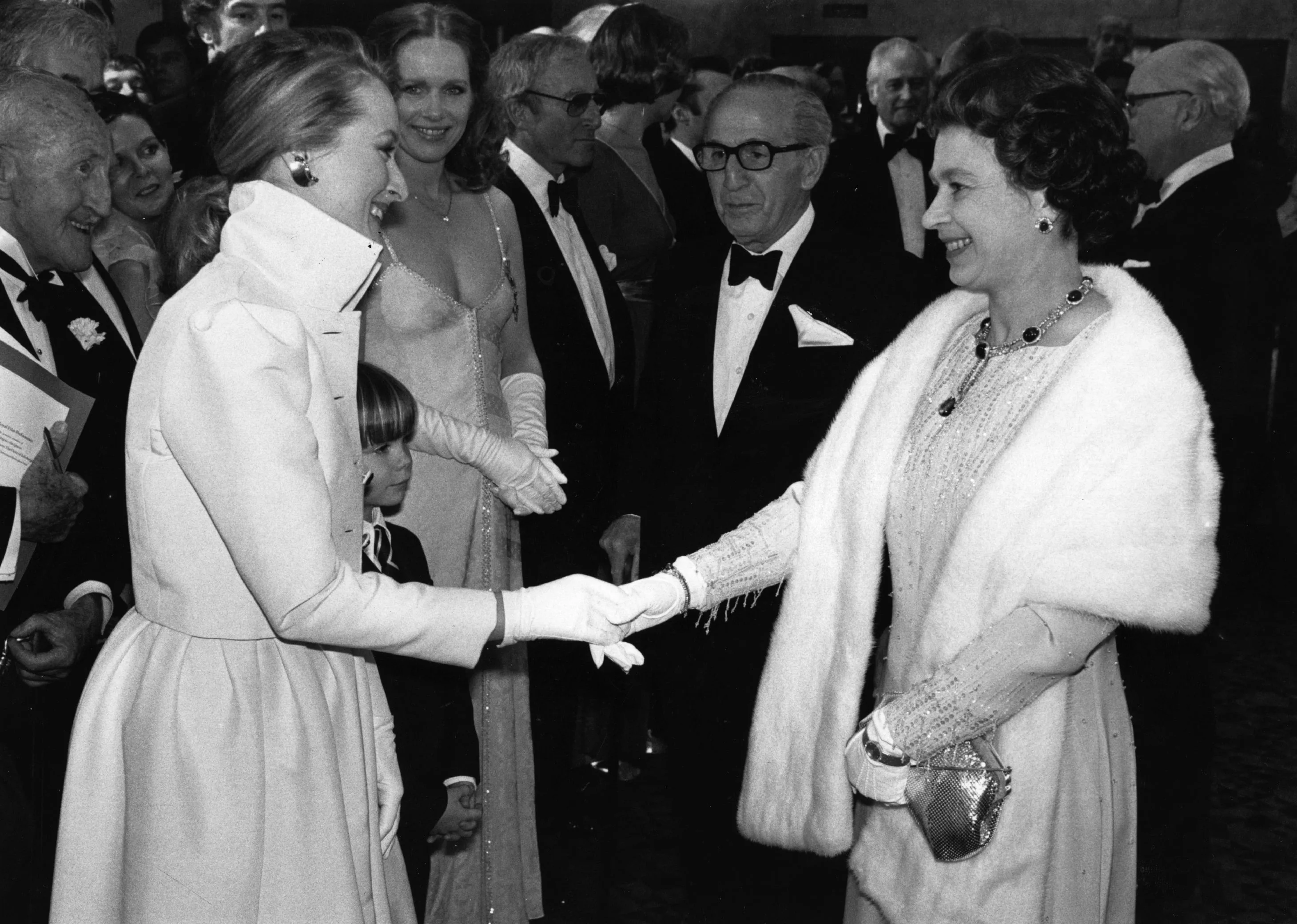 celebrities meeting royals: meryl streep and queen elizabeth