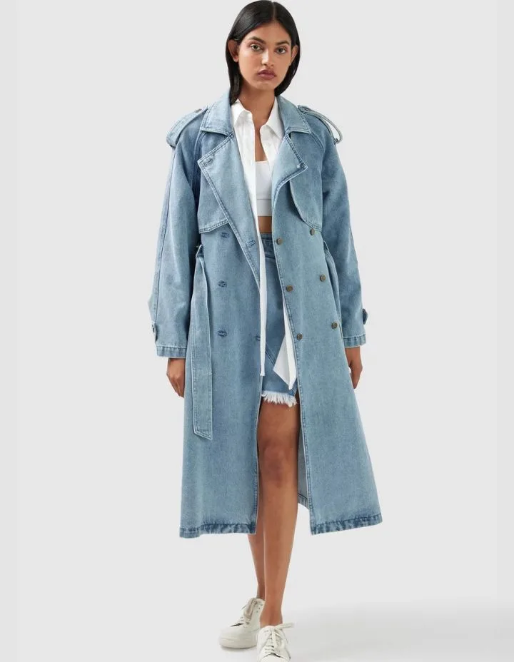 Belle & Bloom Wild Skies denim trench