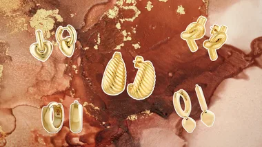 The gold earrings we’ve added to our cart