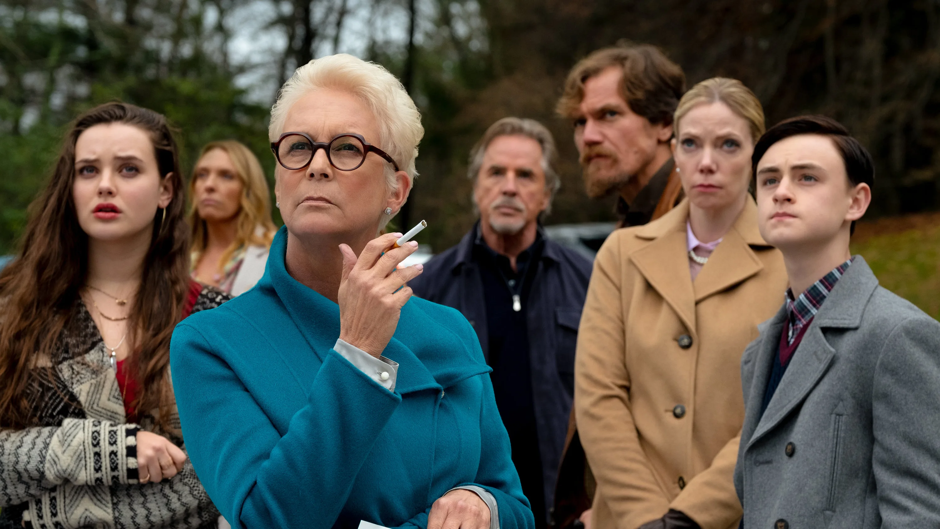 a scene from the knives out movie