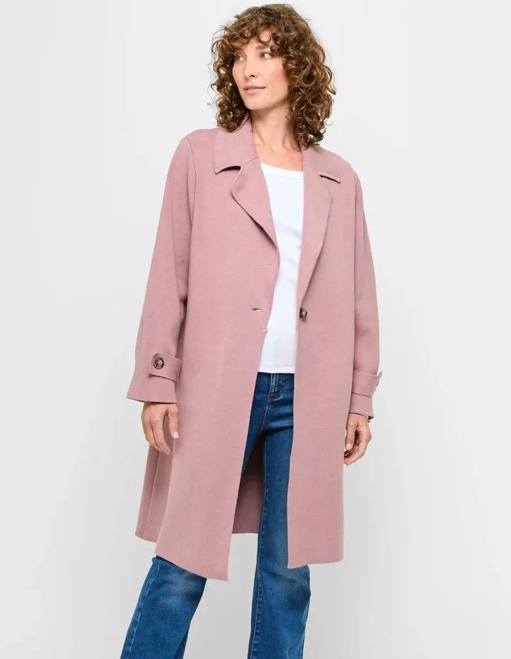 Target Australian Cotton Blend Knitted Trench Jacket - Turkish Rose