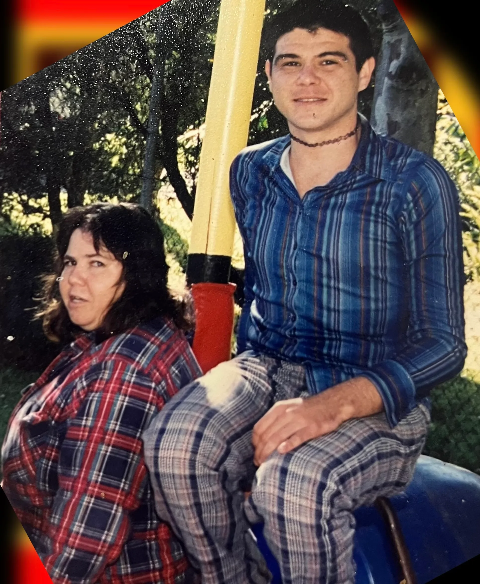One of Colin's favourite photographs of himself with his mum Lucy, one of the many missing and presumed murdered indigenous women in Australia.