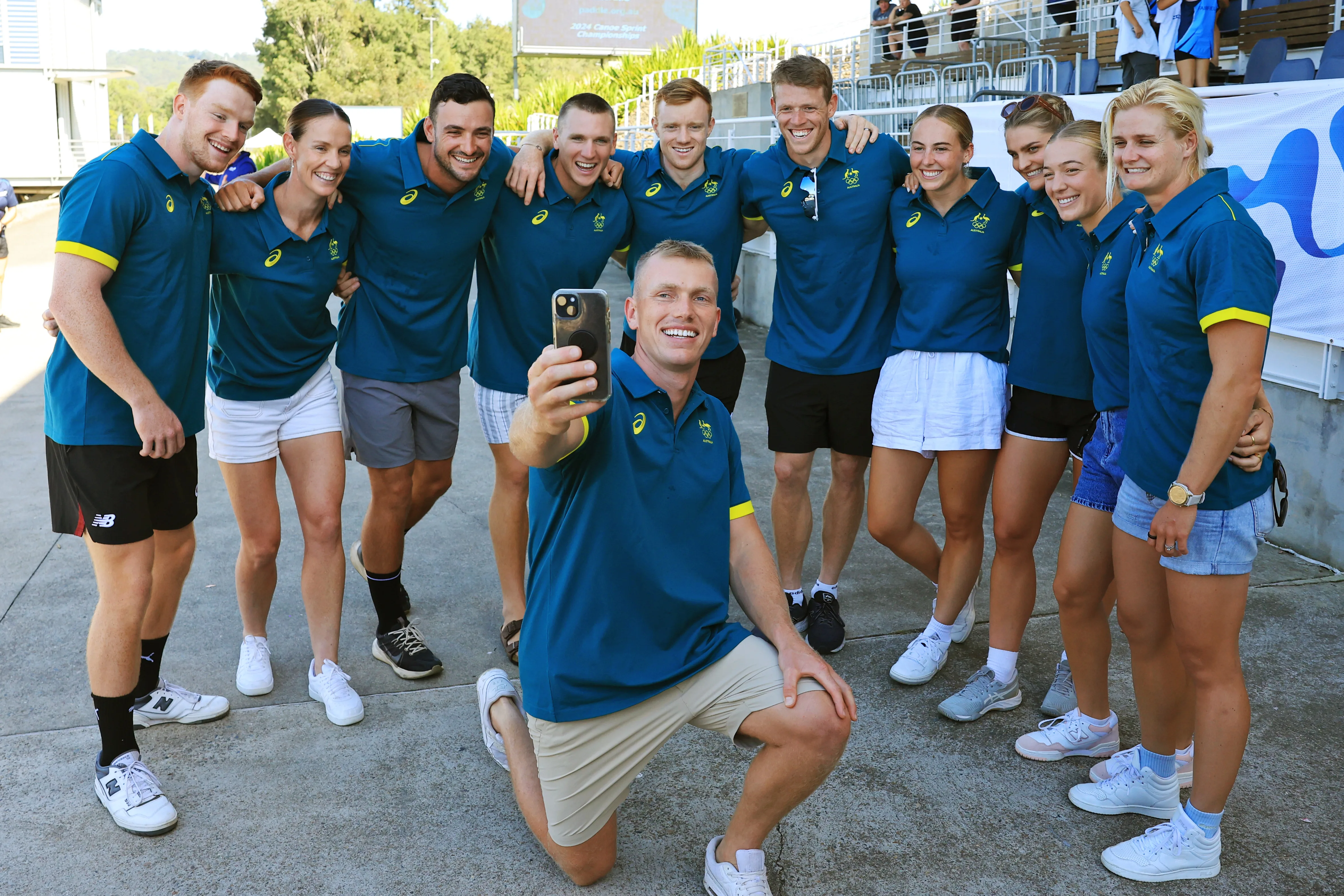 members of the australian canoe sprint team for the olympics