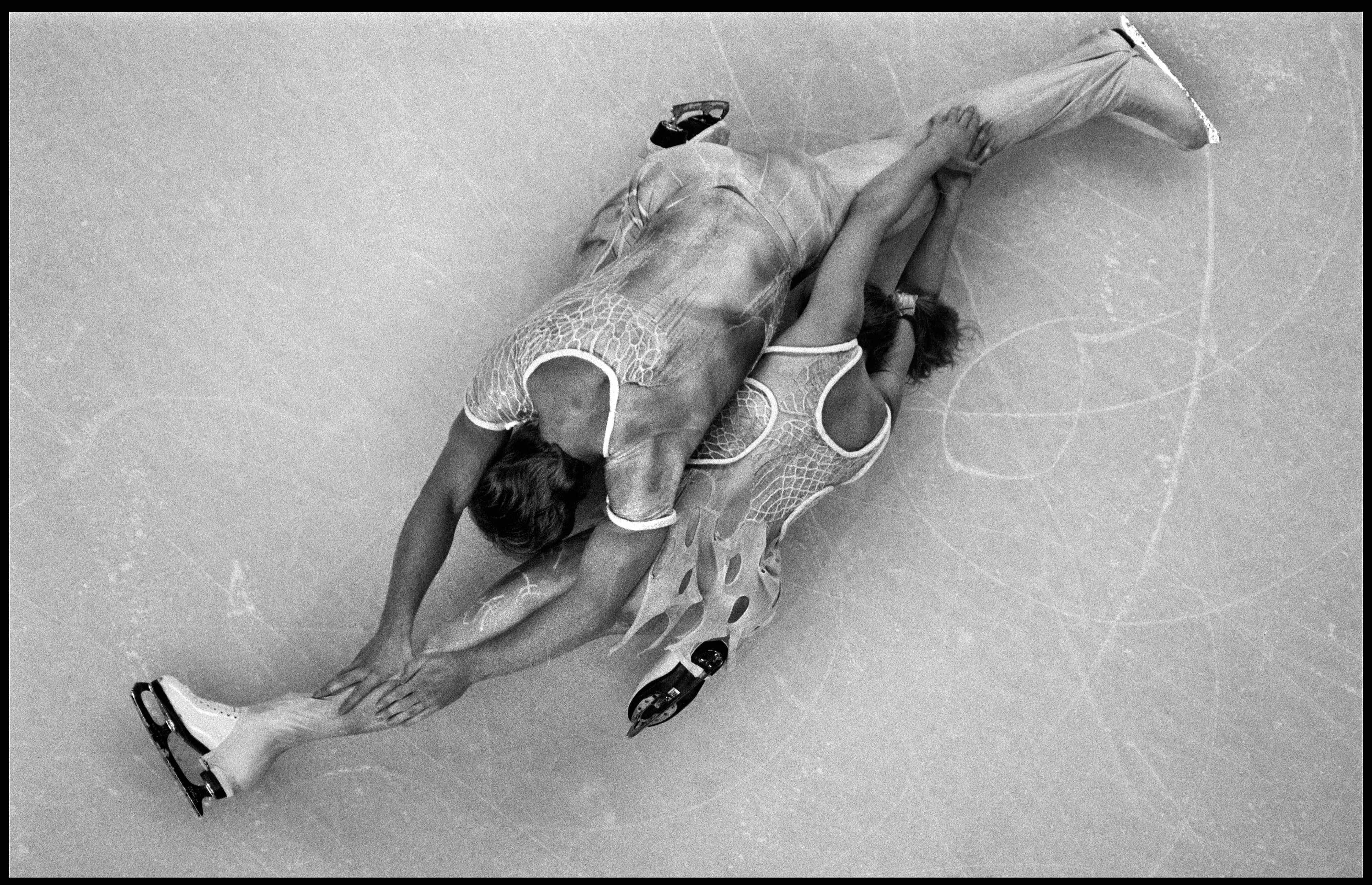 Jayne Torvill and Christopher Dean finish a routine during an exhibition at the Sydney Entertainment Centre, Sydney, Australia. Photo Tim Clayton (Photo by Tim Clayton/Corbis via Getty Images)