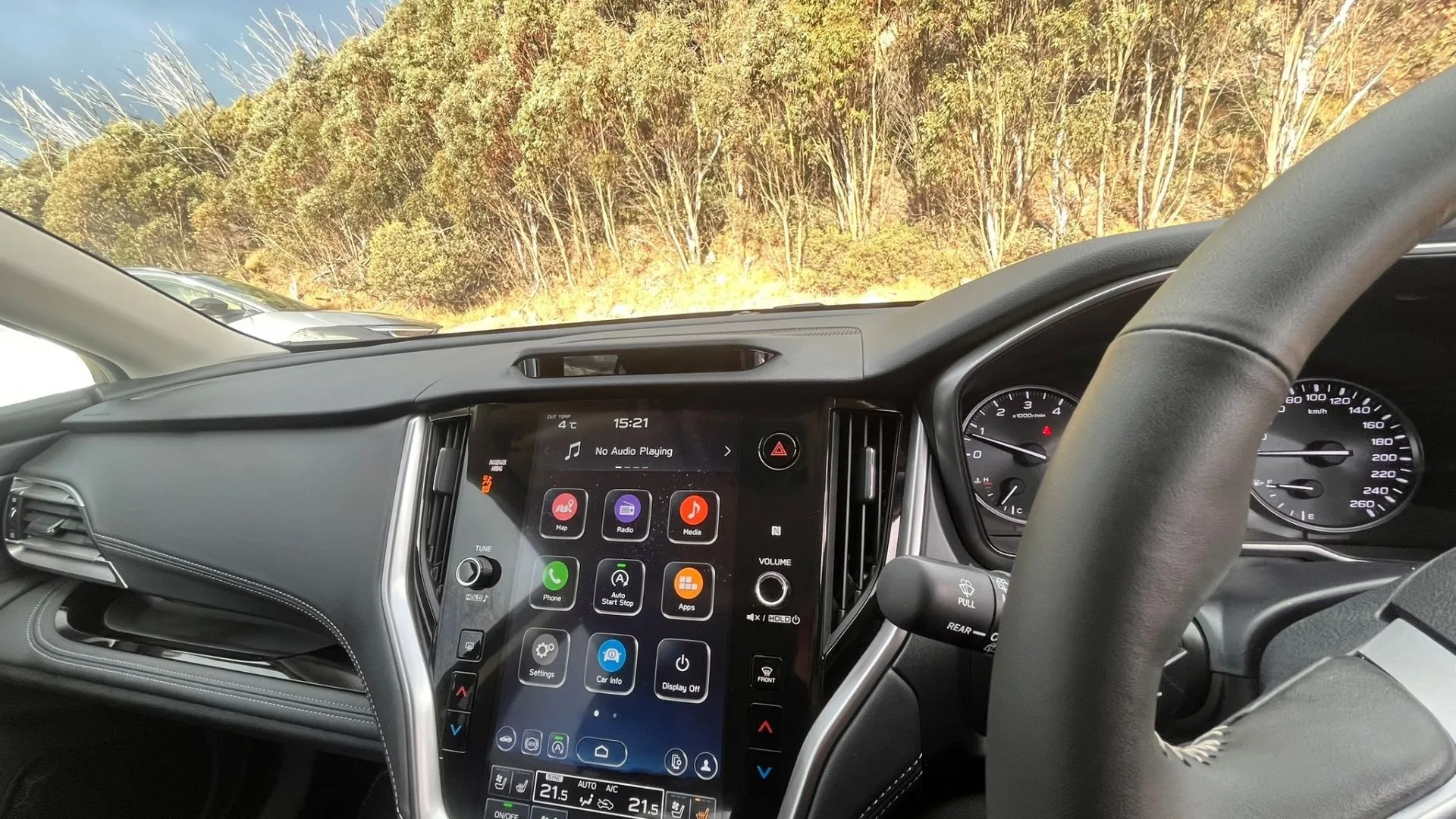 Subaru Symmetrical AWD interior console