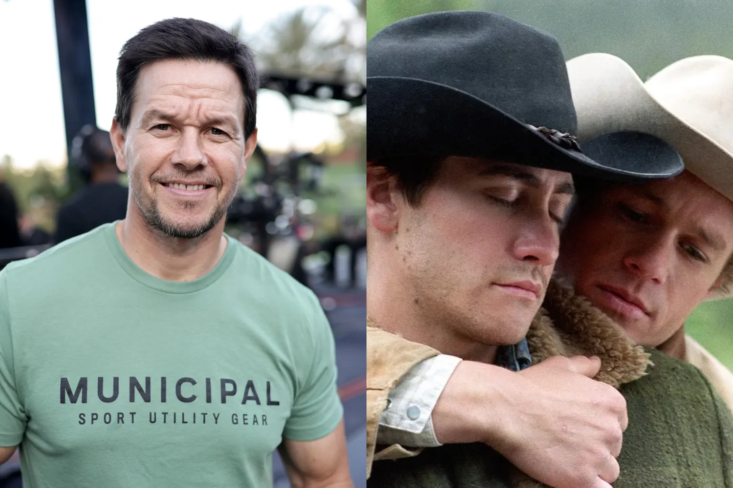 mark wahlberg, and jake gyllenhaal and heath ledger in brokeback mountain