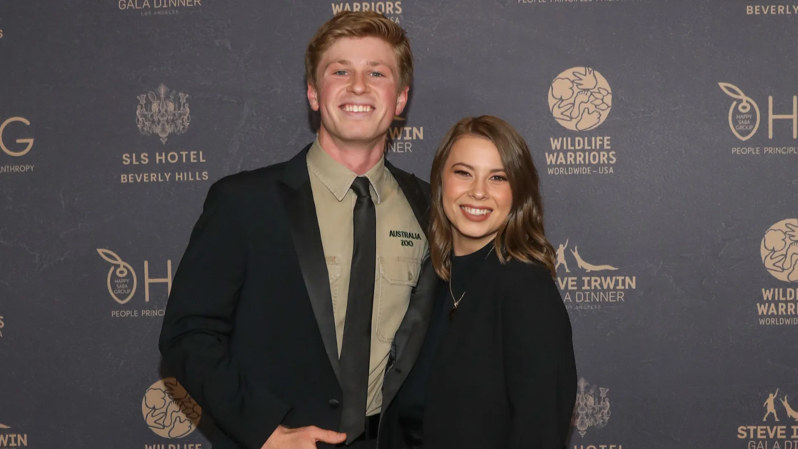 Robert and Bindi Irwin share incredibly sweet moment live on-air