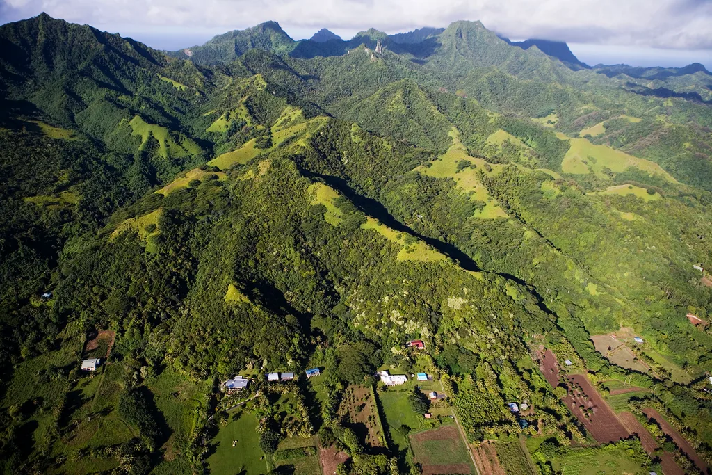 Hills and mountains covered in greenery