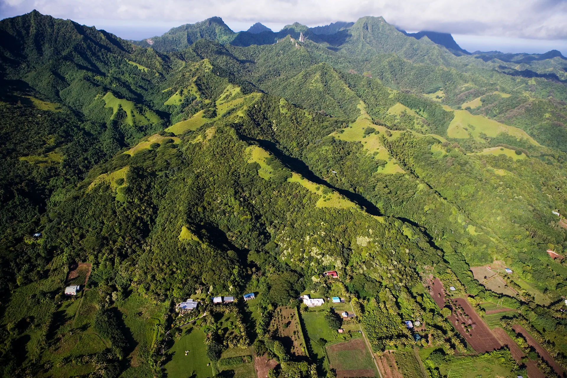 Hills and mountains covered in greenery