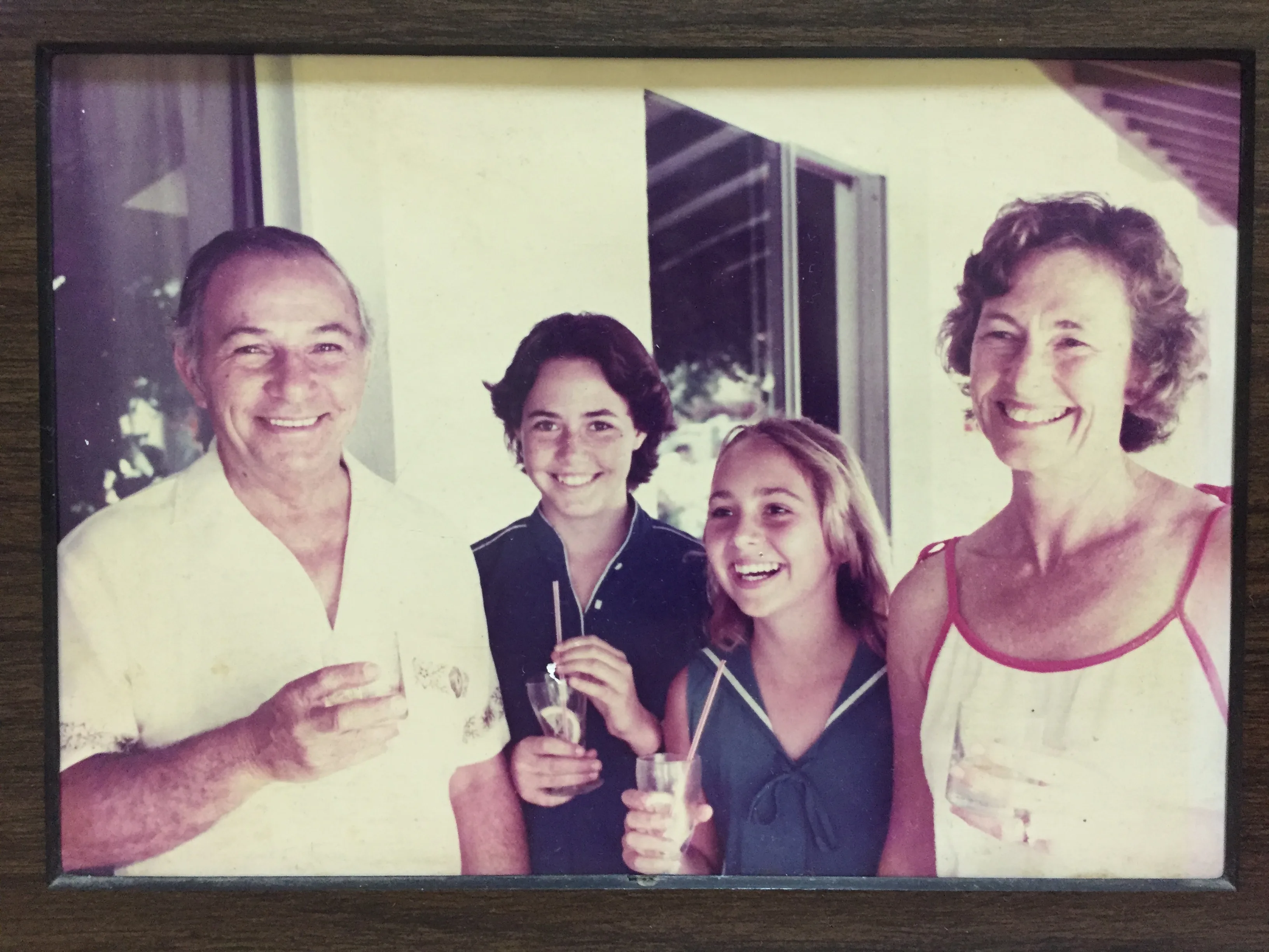 Lisa Millar with father Clarrie, mother Dorothy and sister Trudi (right). Photo supplied