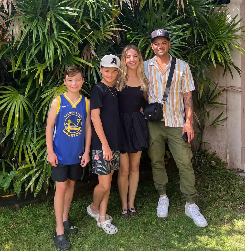guy sebastian and his wife, jules sebastian, and their two kids