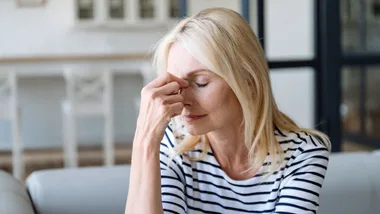 Woman thinking frustrated mental health