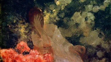 Artistic image of someone with a migraine.