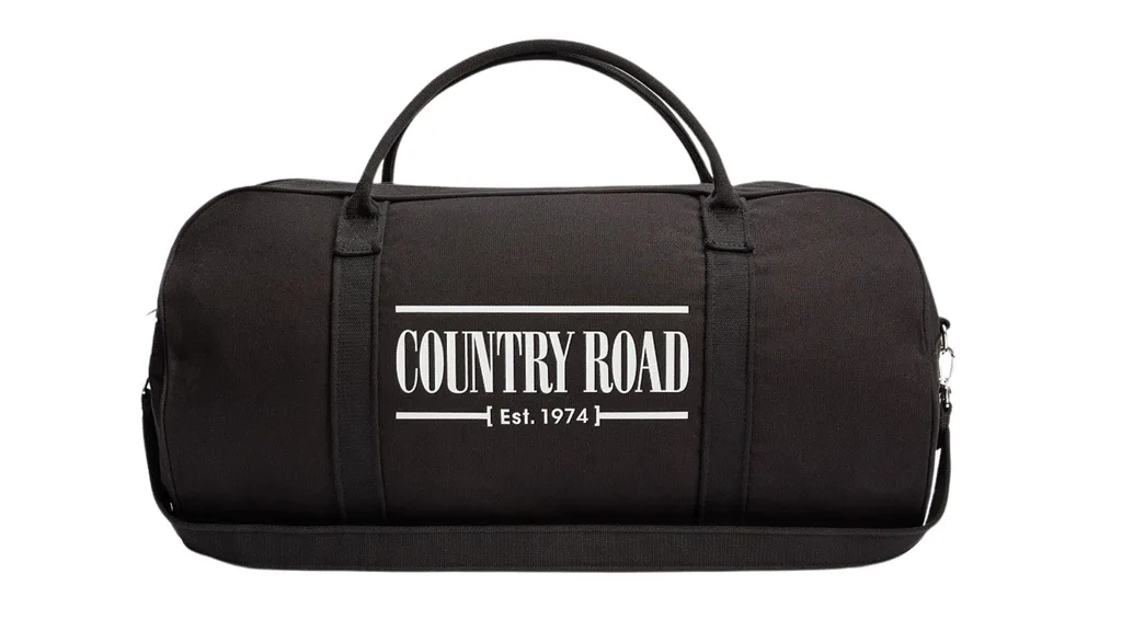 Australian Cotton Heritage Zip Canvas Tote in black