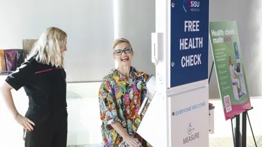 Woman having a health scan