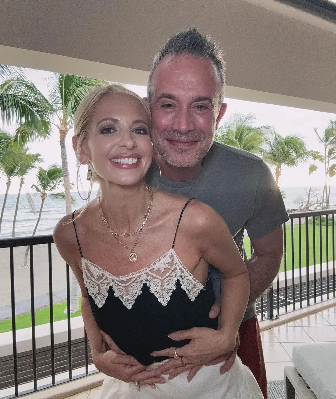 Sarah Michelle and Freddie shared a sweet picture of themselves celebrating on Instagram.