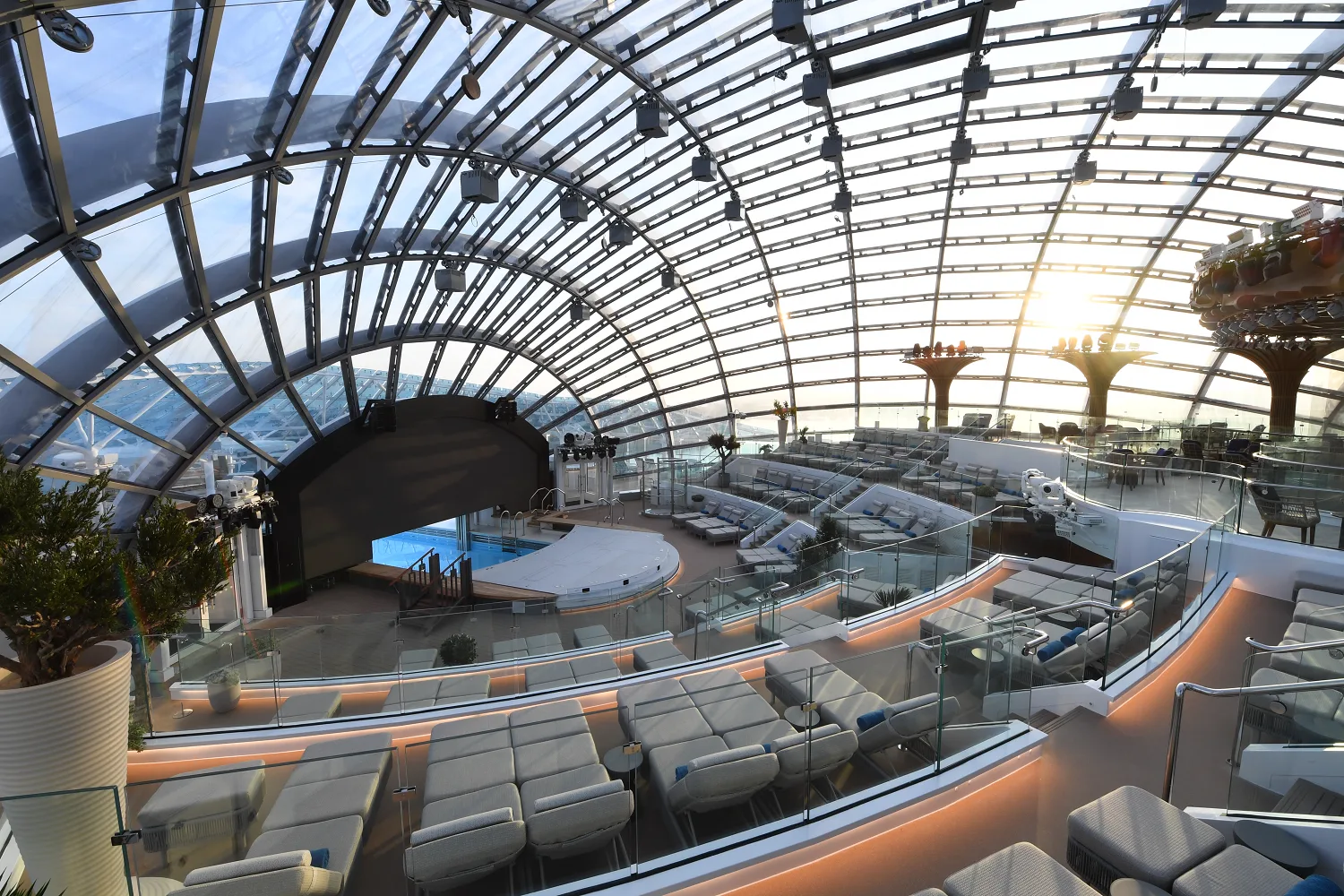 A picture of the Dome on the Sun Princess cruise ship. 