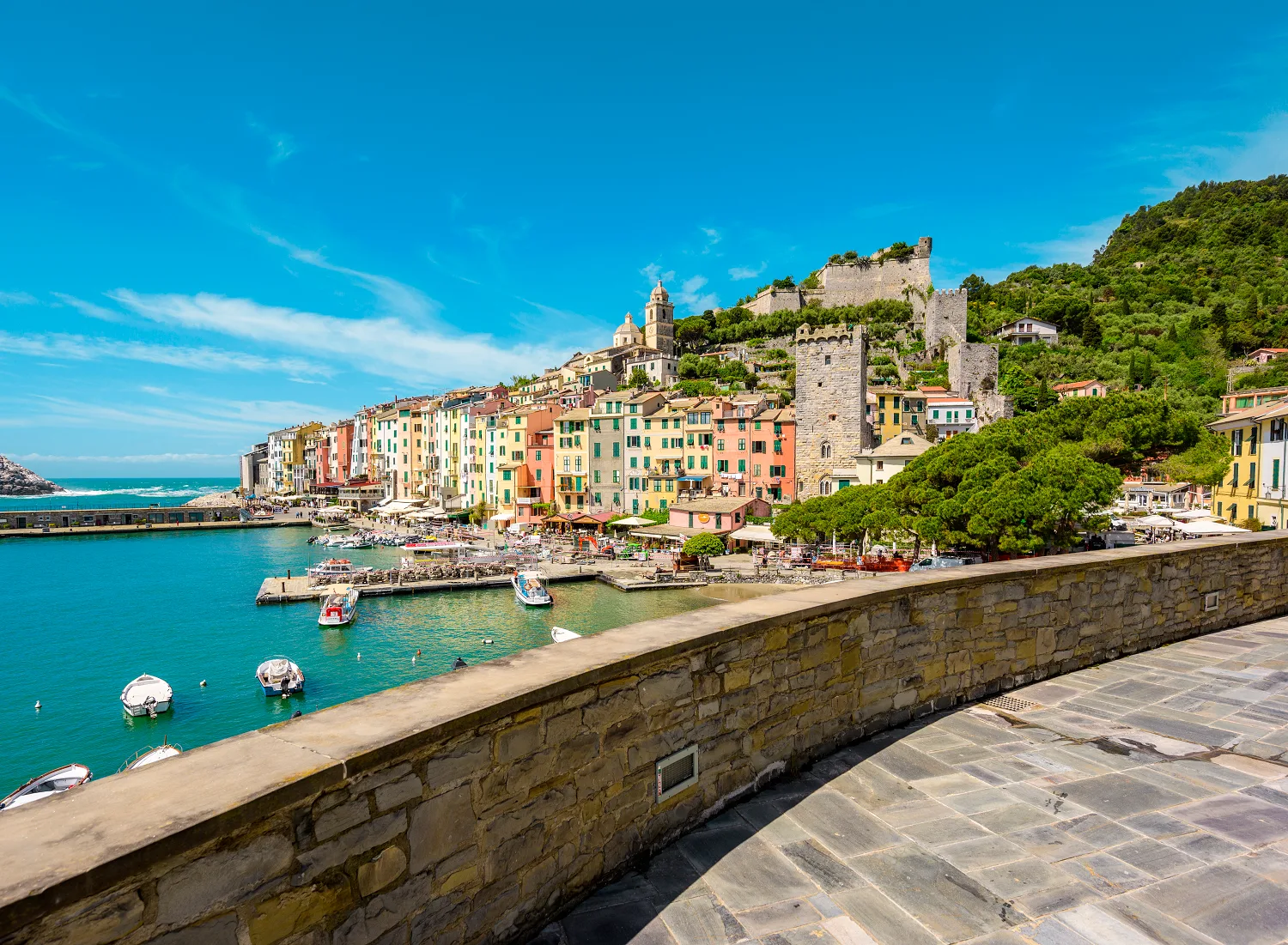 The Sun Princess cruise ship visits Porto Venere. 