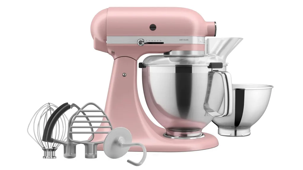 Black Friday sale KitchenAid Artisan Tilt-Head Stand Mixer in Dried Rose colour.