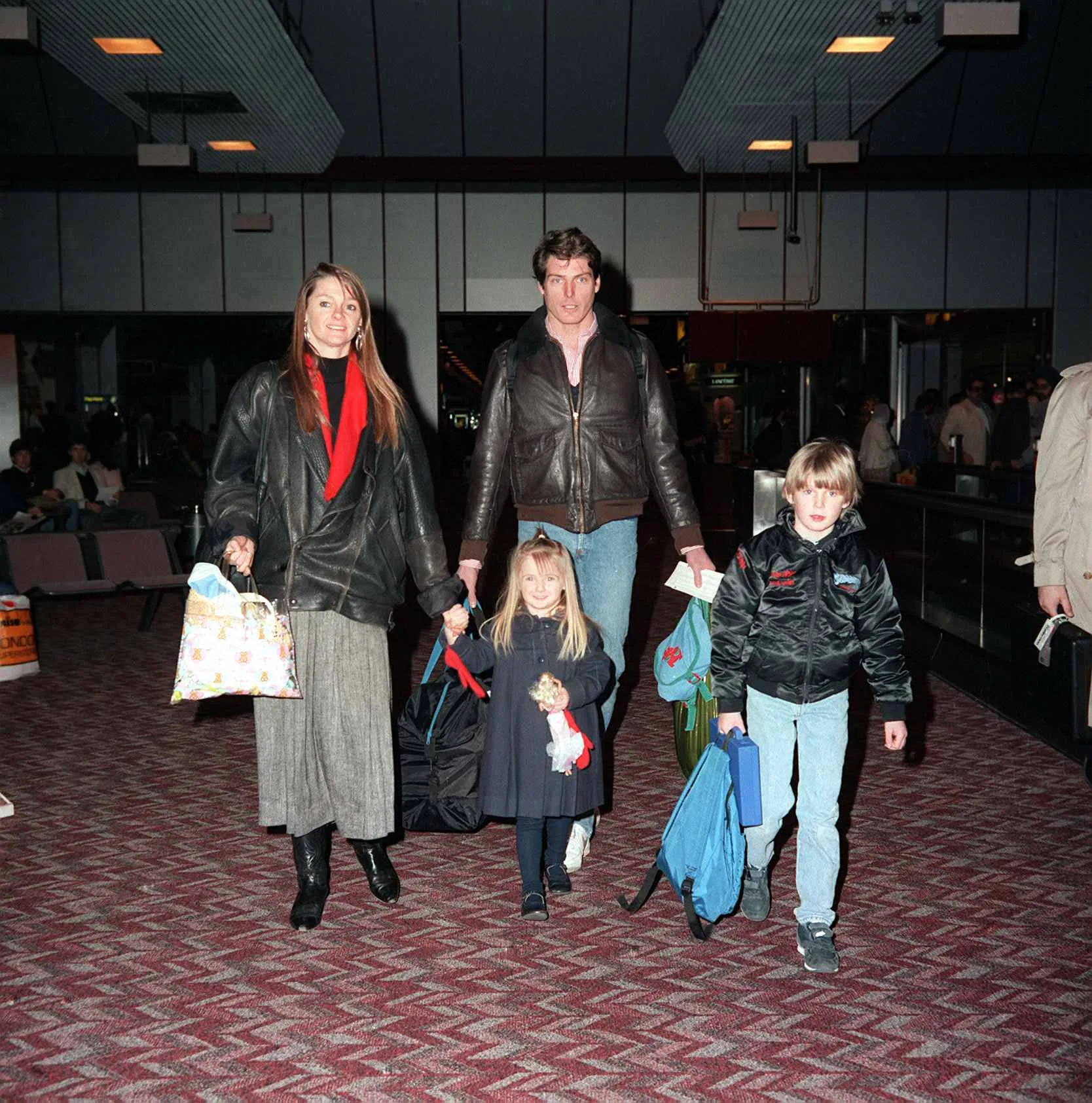 Christopher with Gae and children Matthew and Alexandra in 1996. Courtesy of Warner Bros. Pictures