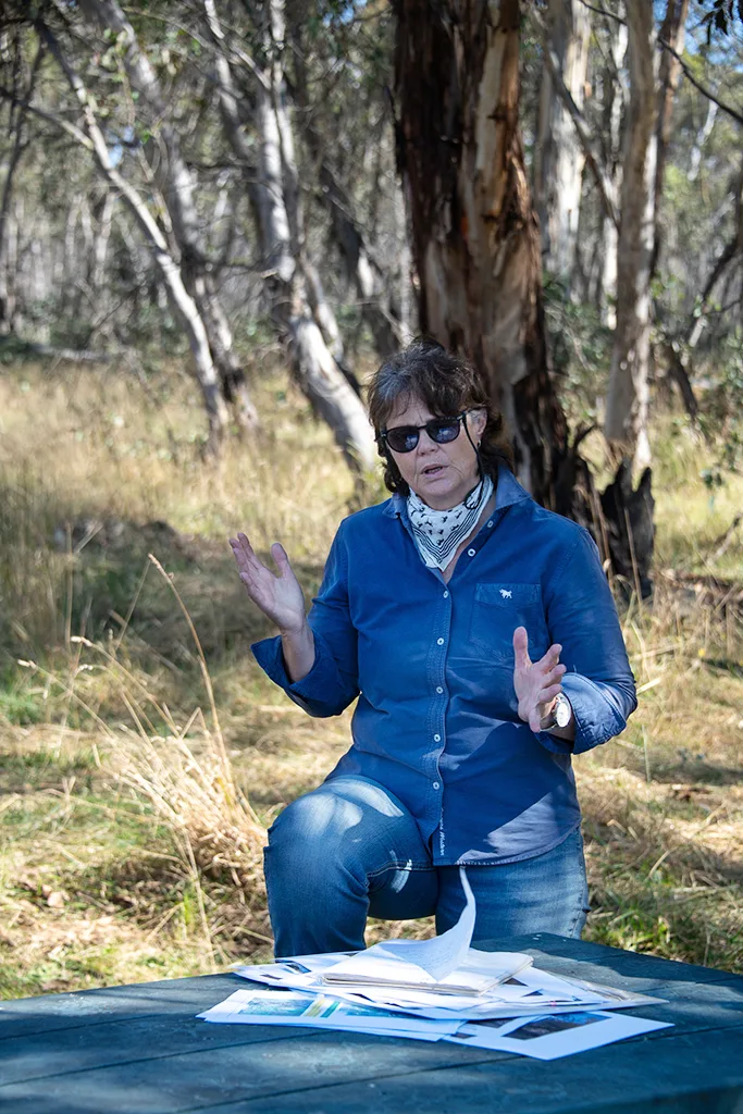 Leisa Caldwell in the Australian outback. 
