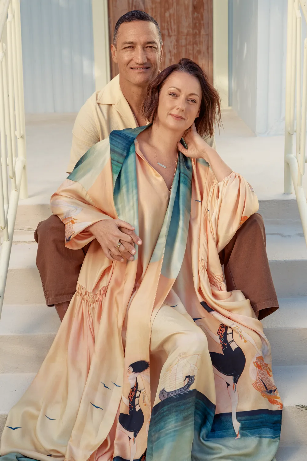 Celeste Barber and her husband Api Robin. 