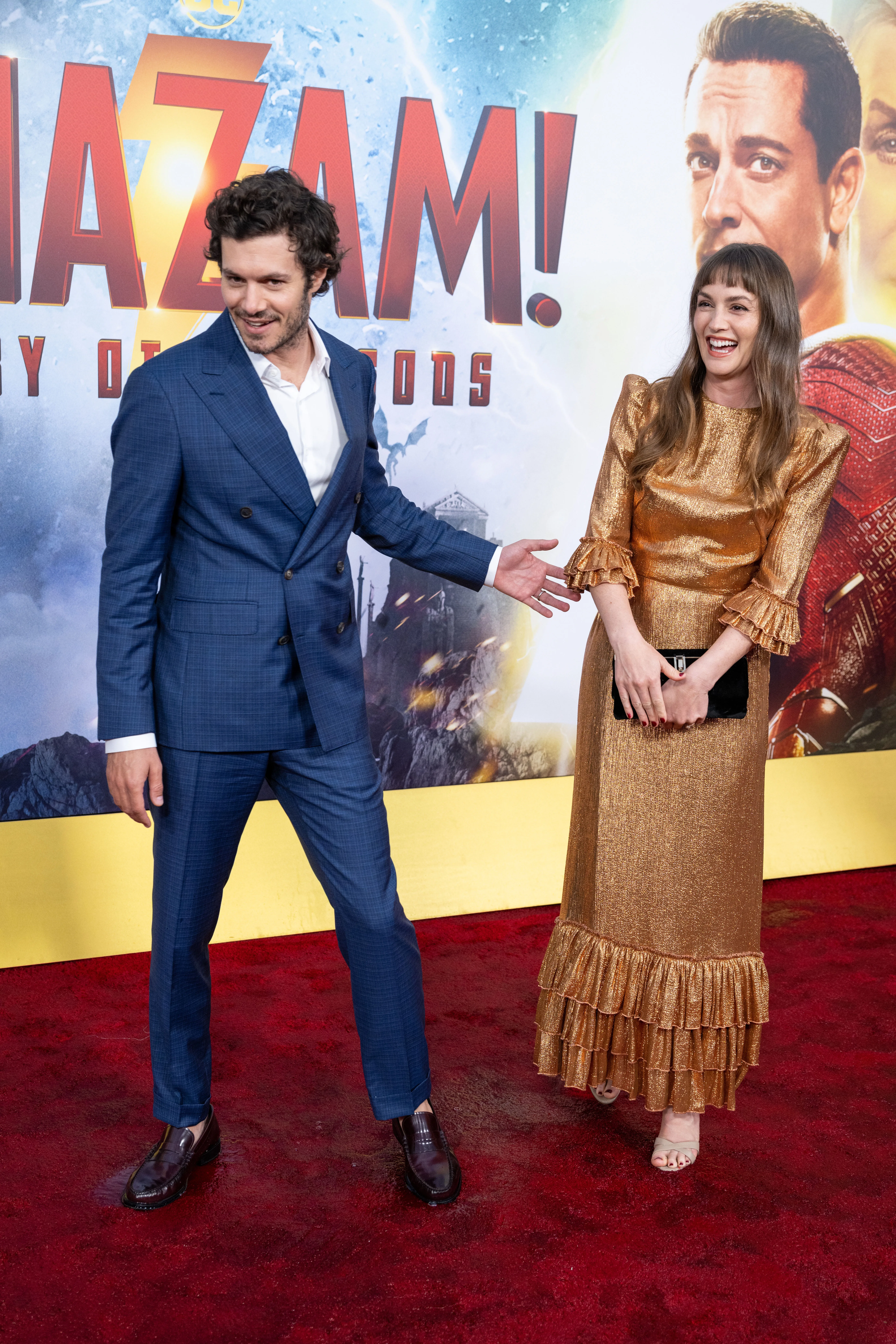 the couple at the shazam! fury of the gods premiere