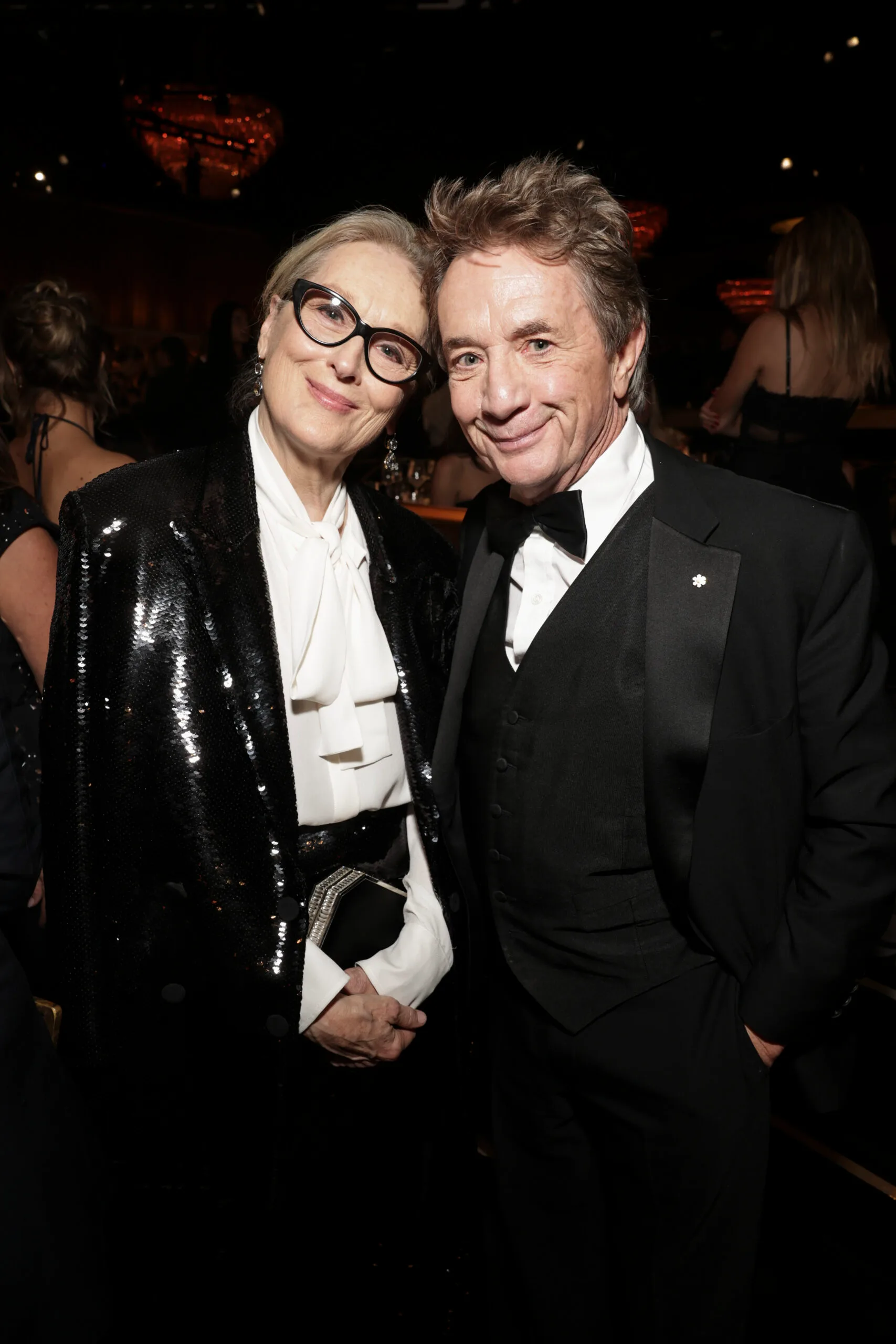 meryl streep and martin short at the 2024 golden globes