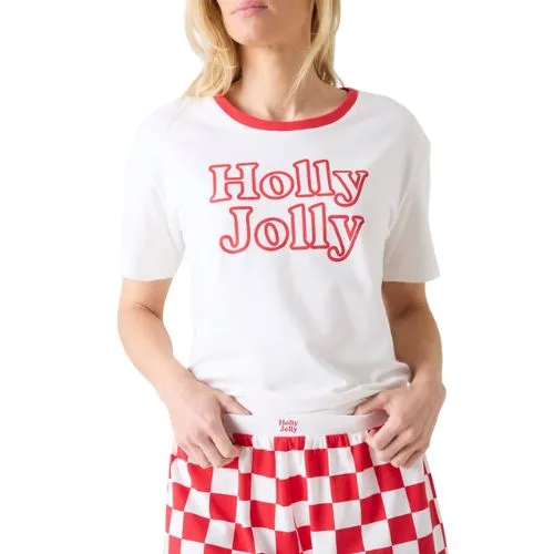 Adairs Women's Holly Jolly Red Short Pyjama Set