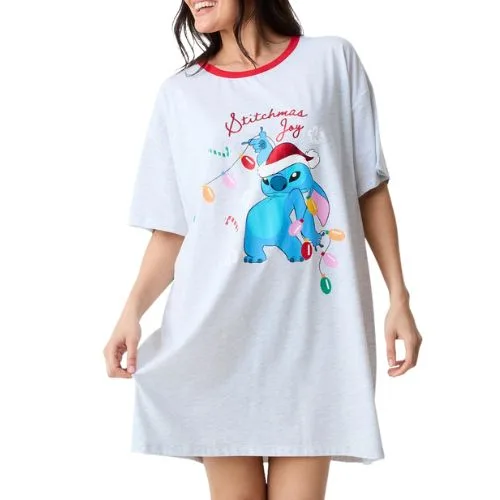 Disney Women's Stitch Christmas Nightie - Grey