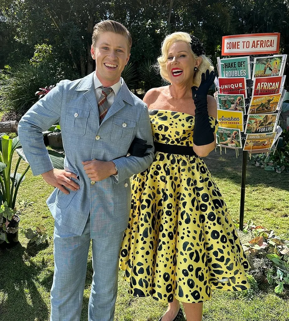 robert and julia on the i'm a celeb set