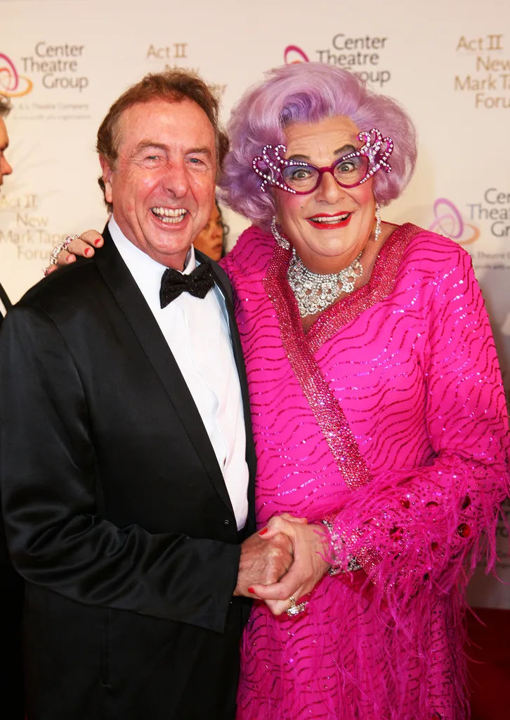 Eric Idle with Barry Humphries.
