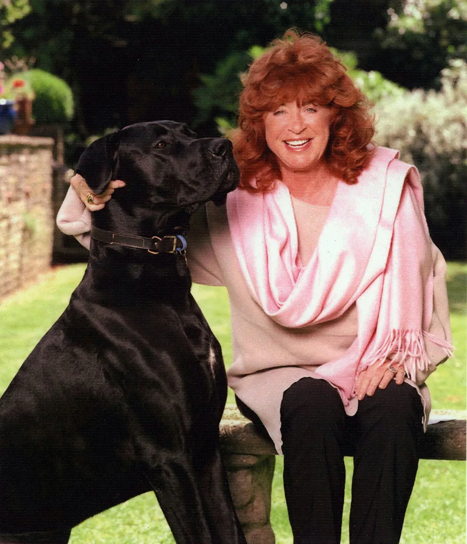 Lynda La Plante and her dog 
